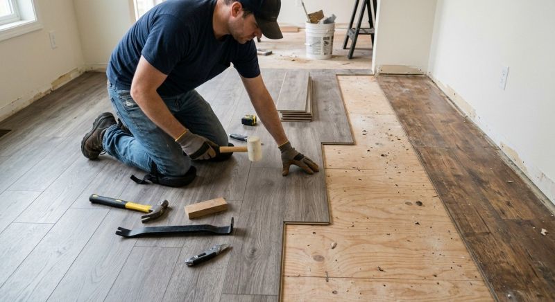 Laminate Floor Replacement in Groveland, MA