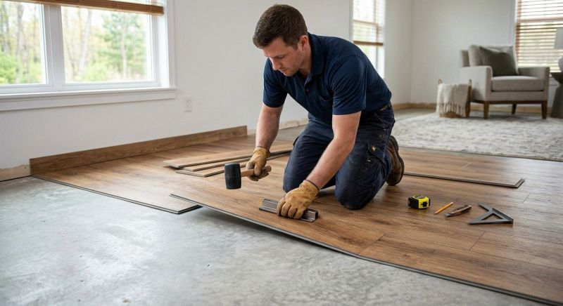 Luxury Vinyl Tile Installation in Woburn, MA